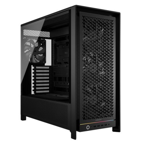Corsair FRAME 5000D RS Modular Gaming Case w/ Glass Side, E-ATX, 4x PWM Fans, InfiniRail Fan Mounting, USB-C, ARGB Strip, Asus BTF Compatible, Black Corsair FRAME 5000D RS Modular Gaming Case w/ Glass Side, E-ATX, 4x PWM Fans, InfiniRail Fan Mounting, USB-C, ARGB Strip, Asus BTF Compatible, Black